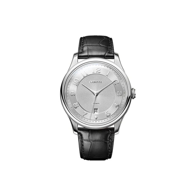 LOBINNI L Men's Watches Automatic Mechanical Movement Cowhide Strap Watch Men's Watches White Dial-1