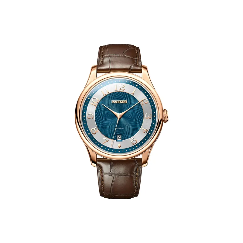 LOBINNI L Men's Watches Automatic Mechanical Movement Cowhide Strap Watch Men's Watches White Dial-15