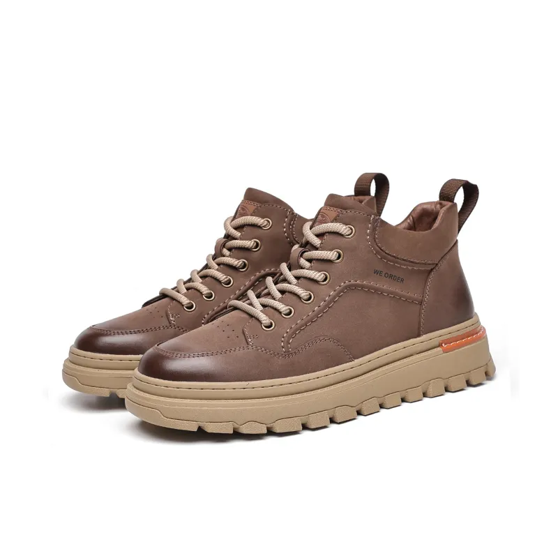 LUOGOKS Men's Casual Shoes Men High Top-7