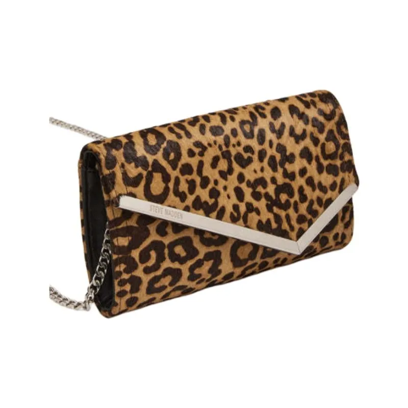 STEVE MADDEN Leather Clutch Regular Women's Leopard Print-2