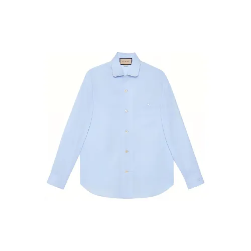 GUCCI Shirts Men Blue