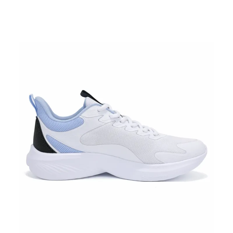 QIAODAN Cushioning, Slip Resistant, Abrasion Resistant, Breathable Low Top Running Shoes Men's White Blue-1