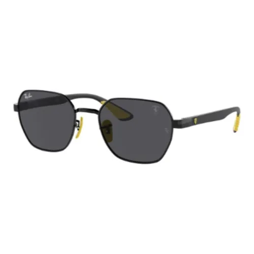RayBan Metal Square Sunglasses Unisex Black/Silver