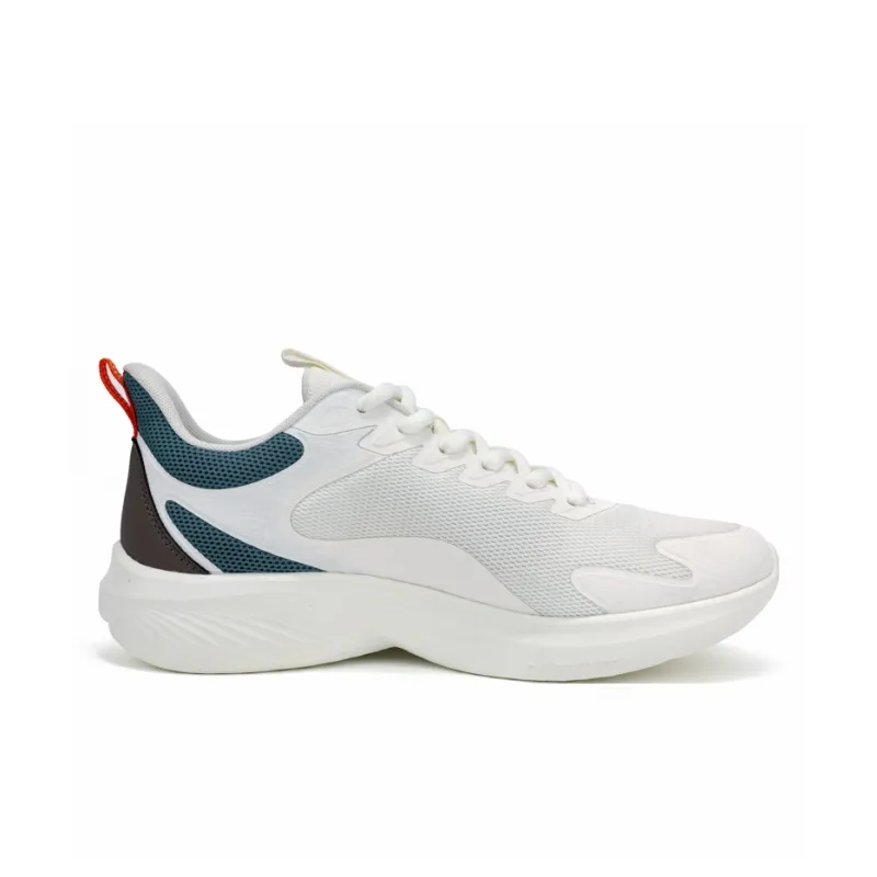 QIAODAN Cushioning, Slip Resistant, And Breathable Low Top Running Shoes Men's White-1
