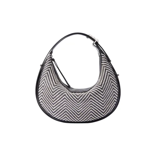 AMAZING SONG Cow Leather Shoulder Bag Handbags Small Size Women's Elegant Black/Happy Fruit White