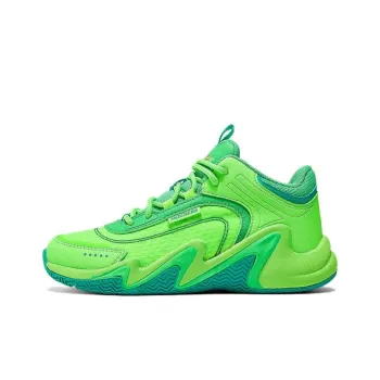 Skechers Kids BOYS Anti Slip Wear Resistant Low Top Children's Basketball Shoes Green Teenagers
