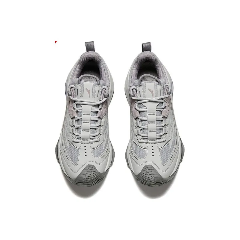 Anta Tracking Anti Slip Wear Resistant Low Top Hiking Shoes Women's Gray-3