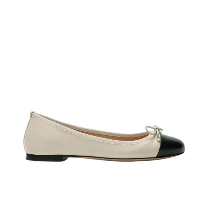 SCAROSSO Carla Leather Ballerina Shoes Women's-1