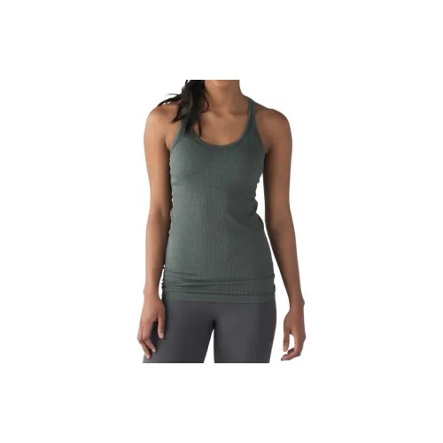 Lululemon Ebb To Street Sleeveless Sports Shirts Women's Grayish Green