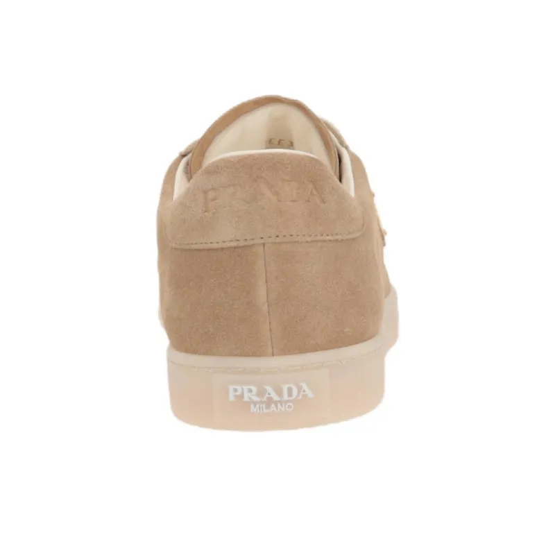 PRADA Low Top Skateboard Shoes Men's Beige-3