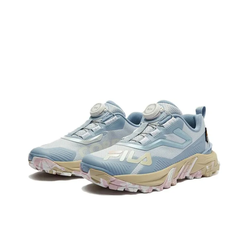 FILA KIDS Slip Resistant Anti Kick Wear Resistant Low Top Kids' Outdoor Shoes Arctic Ice Blue/Dusty Blue Teenagers-3