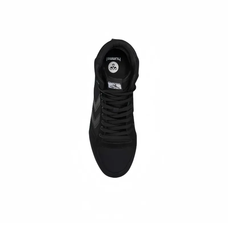 Hummel Abrasion Resistant High Top Casual Shoes Men's Black-4