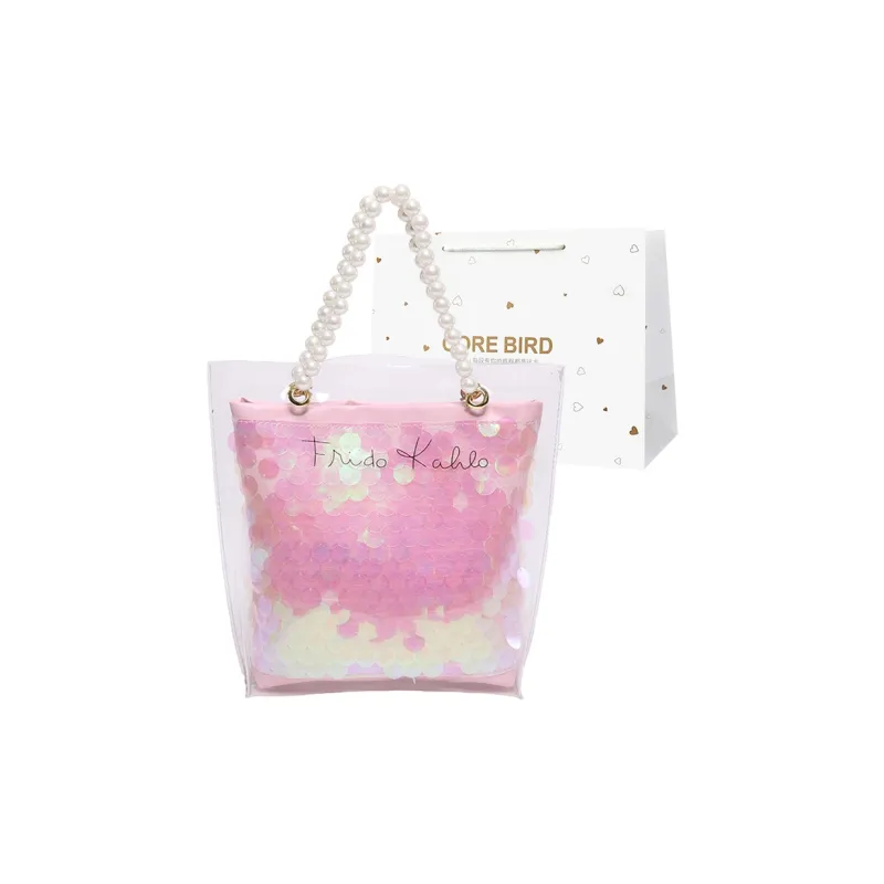 CORE BIRD PVC & PU Handbag Regular Women's Pink-7