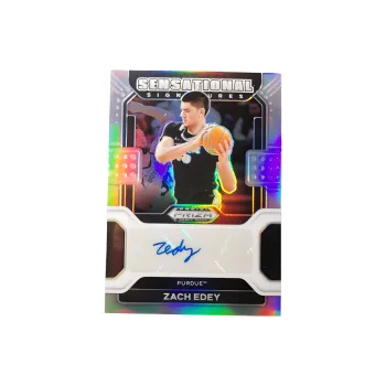 PANINI 2022 Prizm Draft Picks Zach·Edey Zhou Zihao Zach Edey Silver Fold Signature Card Pass Sports Cards 1 Pc