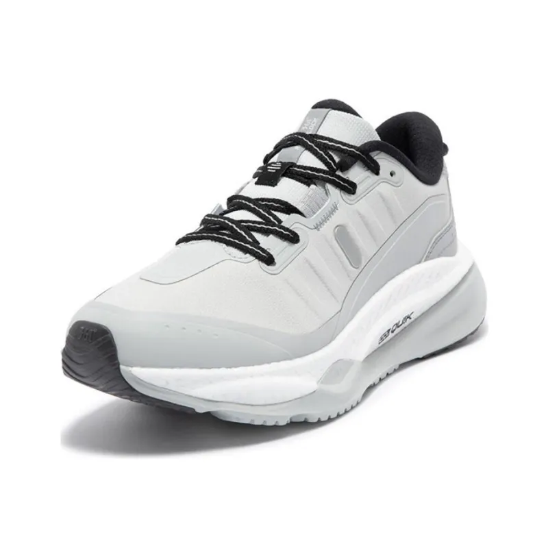 361° Red Flame 4 Anti Slip Wear Resistant Low Top Casual Running Shoes Women's Gray-1