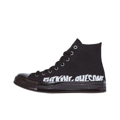 Fucking Awesome x Converse Chuck 70 Anti-Slip Wear-Resistant High-Top Canvas Shoes Unisex Black