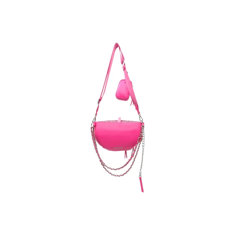 STEVE MADDEN Synthetic Fiber Shoulder Bag Crossbody Bag Women's Magenta-3