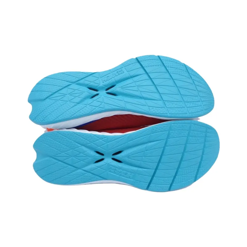 HOKA ONE ONE Carbon X3 Anti Slip Wear Resistant Low Top Running Shoes Women's White Orange-5