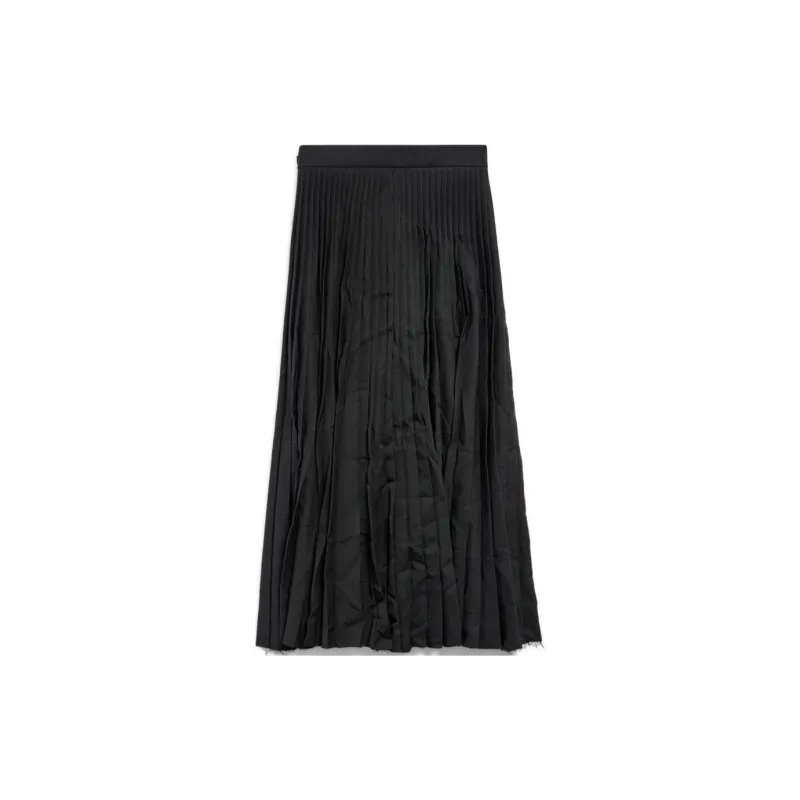 Balenciaga Creased Pleated Midi Skirt-1