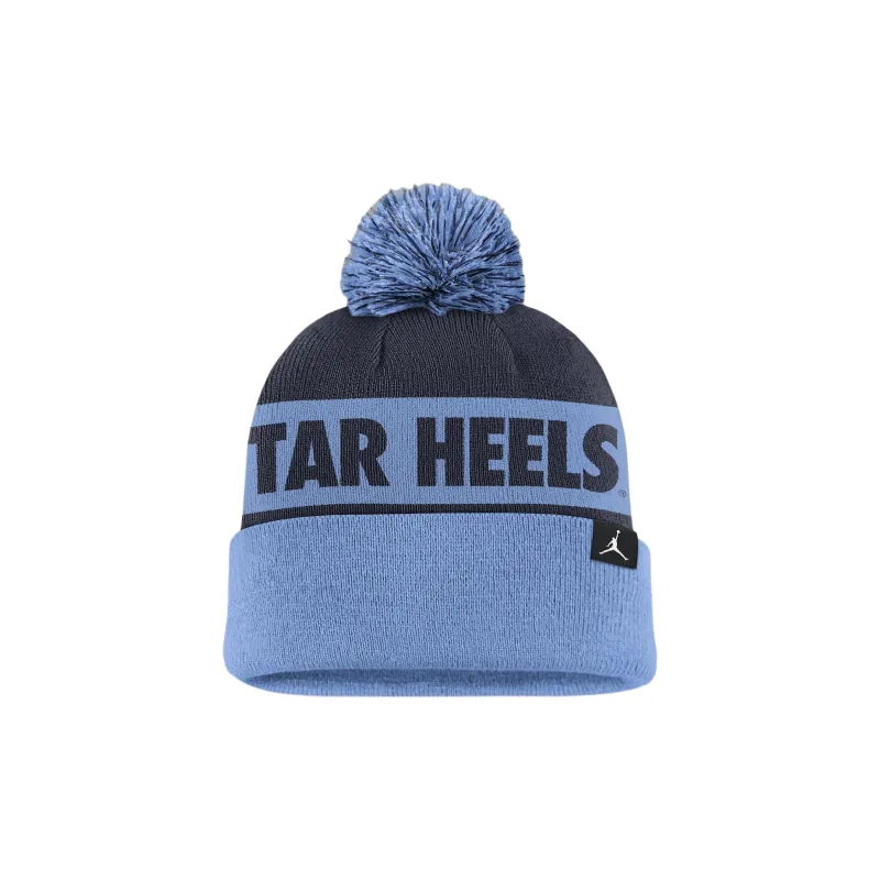 Jordan North Carolina Tar Heels Primetime Peak Men's Nike College Cuffed Pom Beanie-1