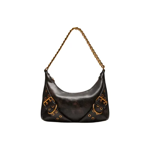 STEVE MADDEN PU Leather Shoulder Bag Regular Women's Dark Brown