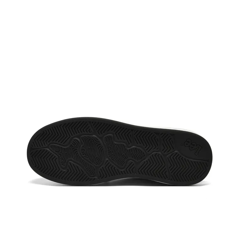Lee Classic Air Cushion, White Sneakers Lightweight And Breathable Low Top Height Increasing Skateboard Shoes Men's-5
