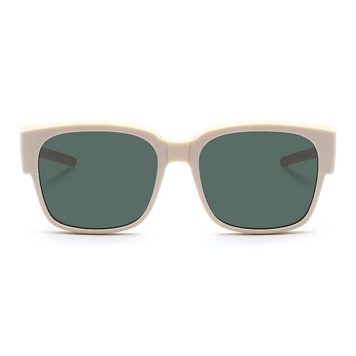 OYEA TR90 Irregular Shape Sunglasses Unisex Sand Black Ink Blue Crescent White-3