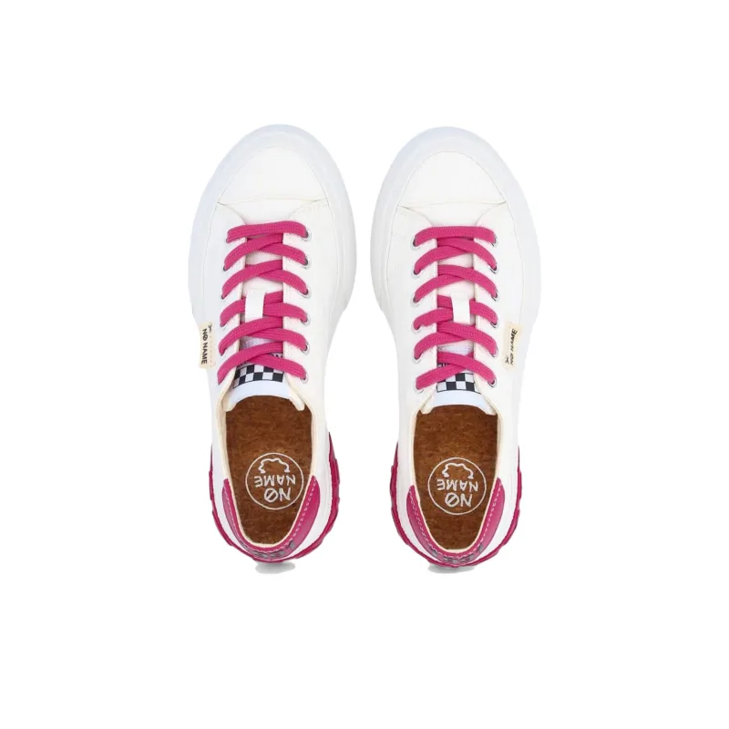 NO NAME Anti-Slip Wear-Resistant Low-Top Casual Shoes Women's White Pink-4