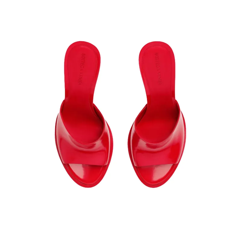 Bottega Veneta Slide Slippers 10cm Women's Red-3