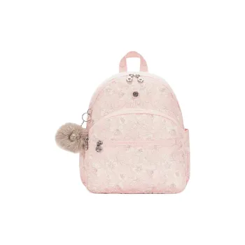 Kipling Polyester Backpack Medium Size Women's Cherry Blossom Pink