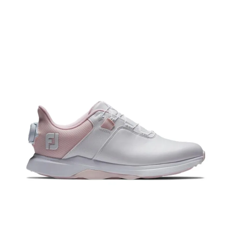 FOOTJOY Anti-Slip Wear-Resistant Low-Top Golf Shoes Women's White Pink-1