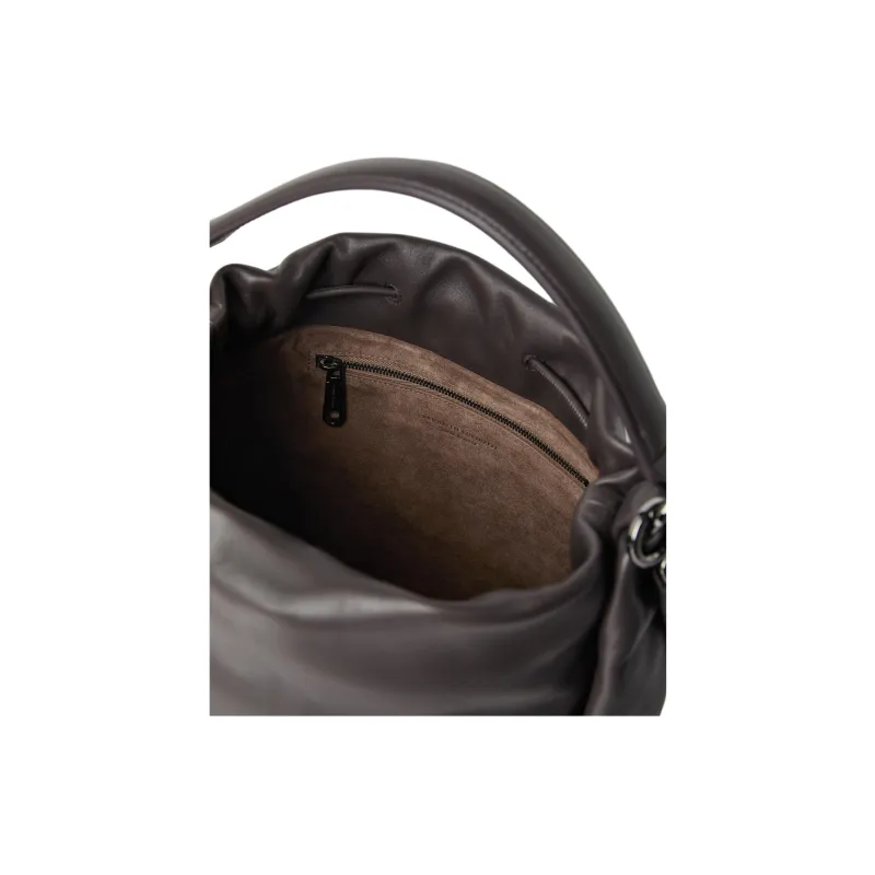 Brunello Cucinelli Soft Leather One Shoulder Handbag Women's Brown-3