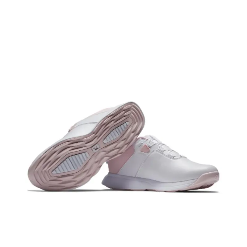 FOOTJOY Anti-Slip Wear-Resistant Low-Top Golf Shoes Women's White Pink-4