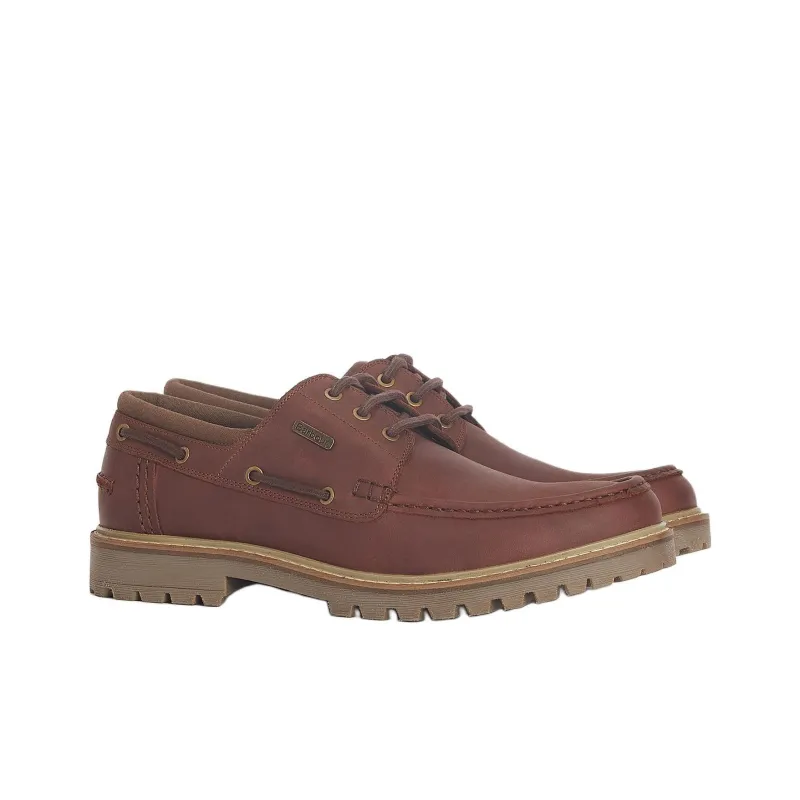 BARBOUR Boat Shoes Men's Red Brown-2