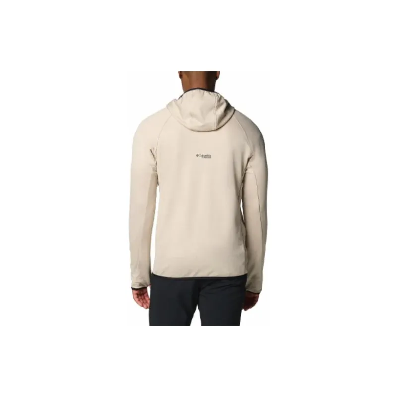 Columbia Triple Canyon Mens Beige Grid Fleece Hooded FZ II Sweatshirt Men's Dark Stone-1