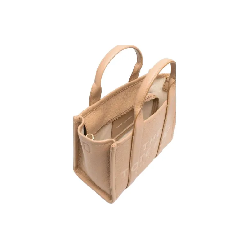 MARC JACOBS The Leather Small Tote Bag Camel-3
