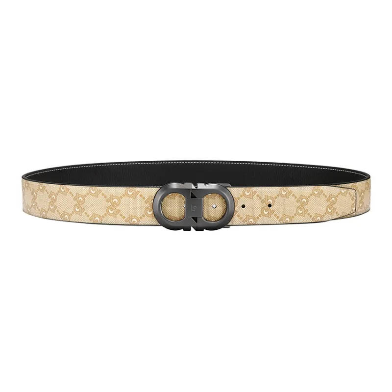 PIERRE CARDIN Pvc Men's Pant Belt Men's Black 3.45cm-5