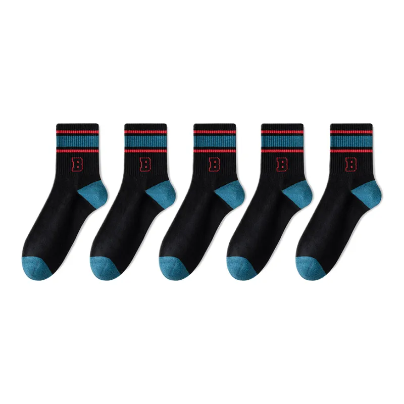 Lan Miao Mid Calf Socks Men's 5 Pack-13