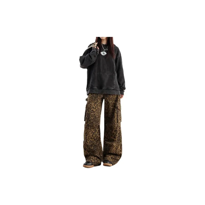Concubine Zhu Jeans Women's Leopard Print-3