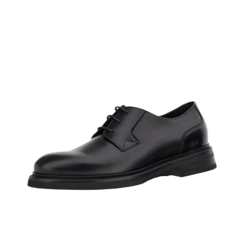 Canali Dress Shoes Men Low-Top Black-0