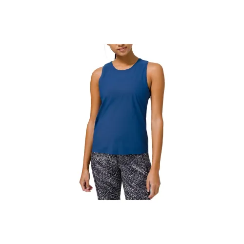 Lululemon Run On Sleeveless Sports Shirts Women's Blue Sailing Race