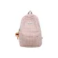 Pink Plaid with Doll Face Charm