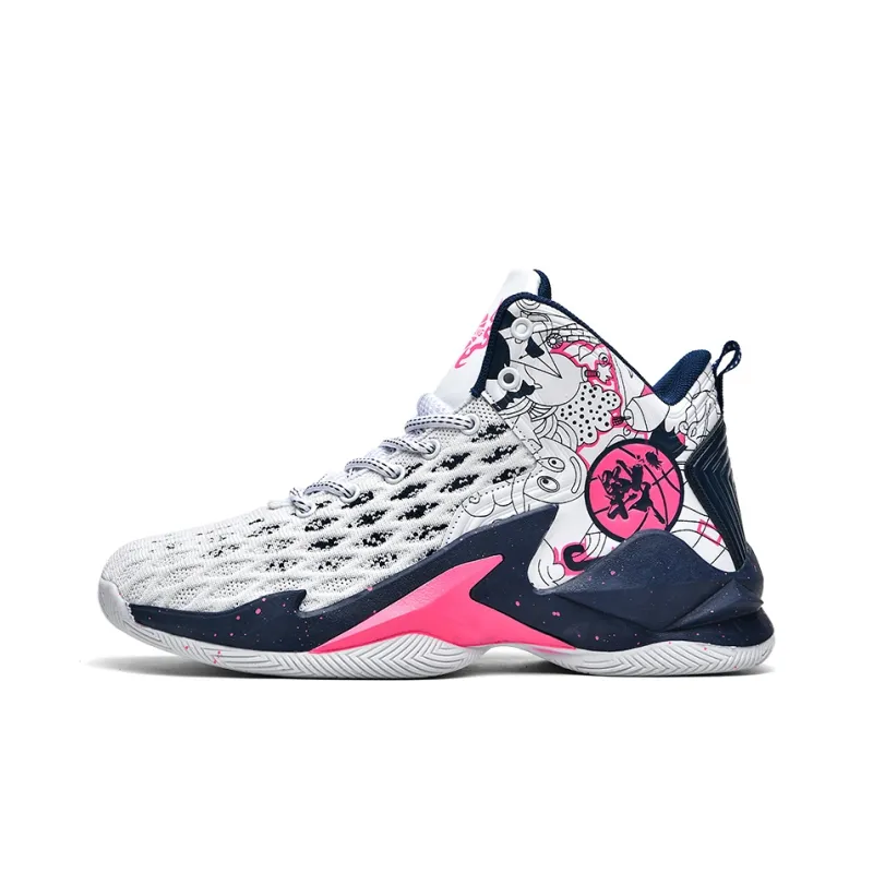 GQWE Cushioned Slip-Resistant Lightweight Mid-Top Basketball Shoes Unisex-15