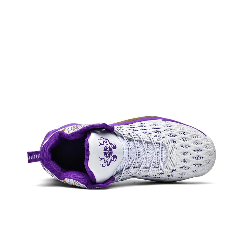 GQWE Cushioned Slip-Resistant Lightweight Mid-Top Basketball Shoes Unisex-7
