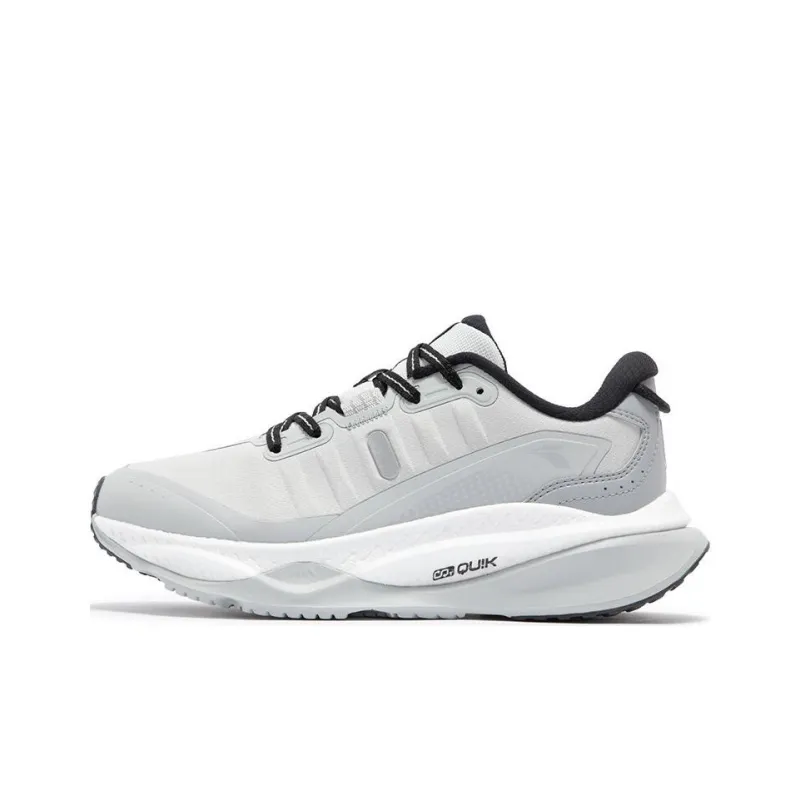 361° Red Flame 4 Anti Slip Wear Resistant Low Top Casual Running Shoes Women's Gray-0