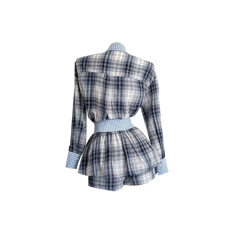 COVT Skirt Set Women's Light Navy Blue-1