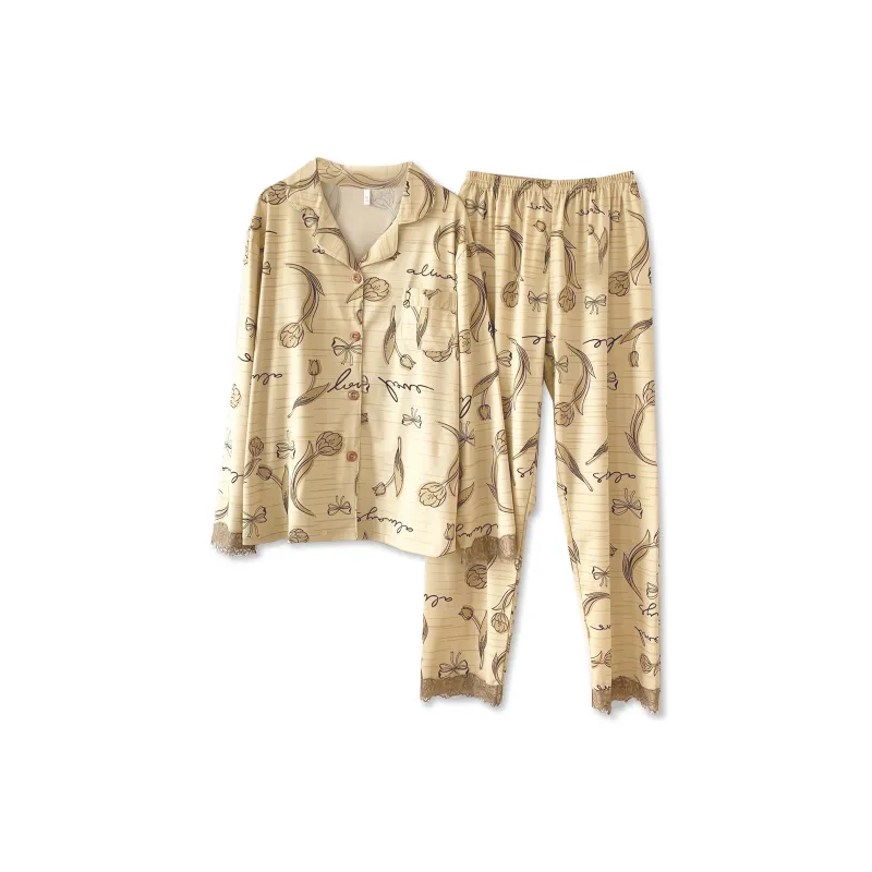 WANANNI Pajama Set Women's Ginger Yellow-0