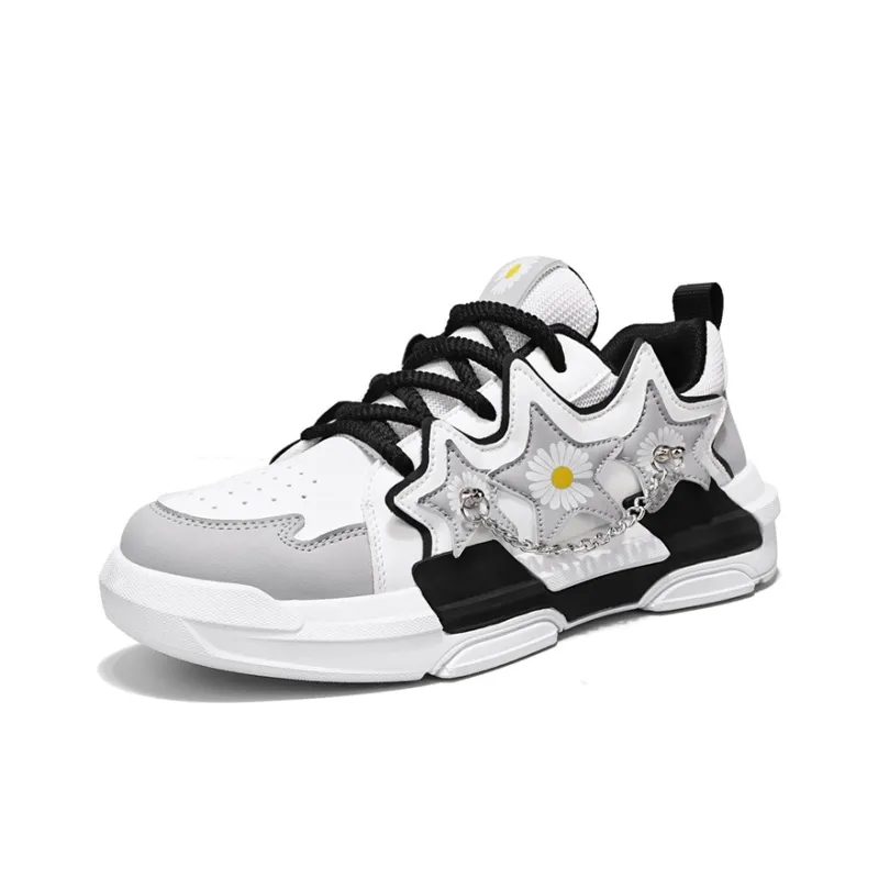 Little Daisy Small Daisy Height Increasing Wear-Resistant Breathable Slip-Resistant Low-Top Skateboard Shoes Men's-16