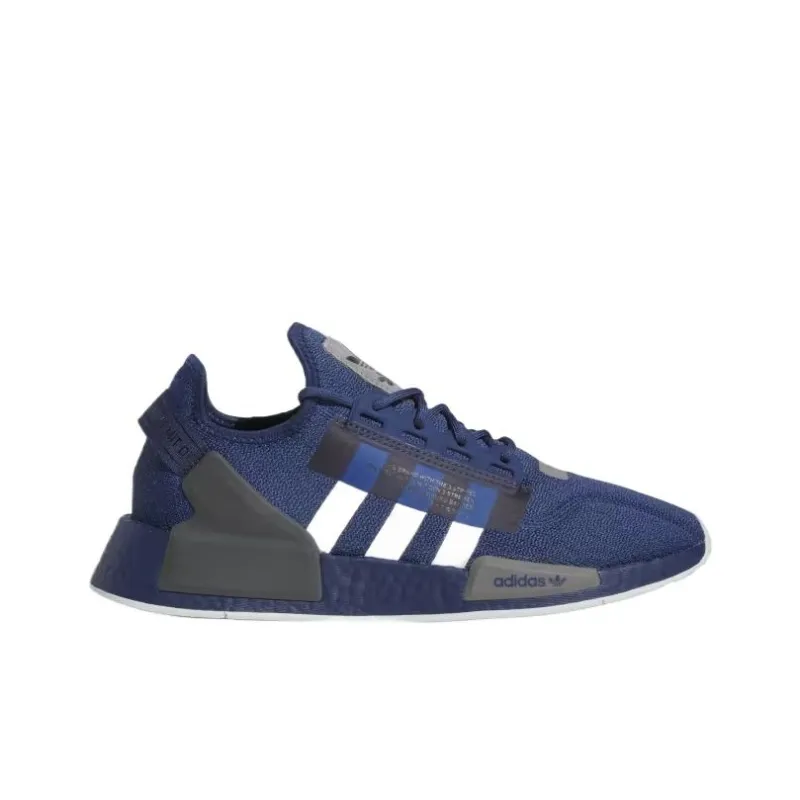 Adidas Nmd R1 V2 Tech Indigo Cloud White Grey Three-1