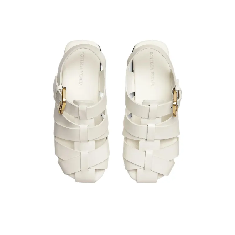 Bottega Veneta Alfie Roman Sandals Women's White-3